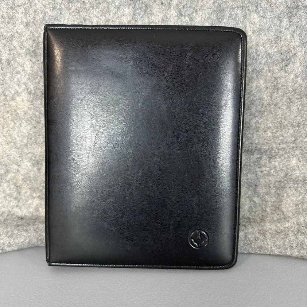 VTG Franklin Covey Faux Leather Planner Organizer Black Binder Tabs Insert 90s